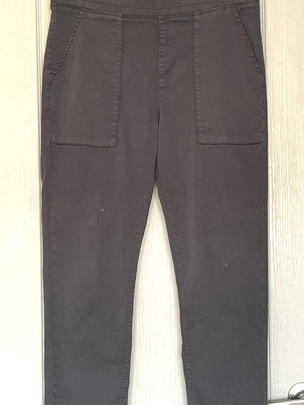 DUER Live Lite Utility Jogger Pants Women Pull On Stretch Black Chino Slacks